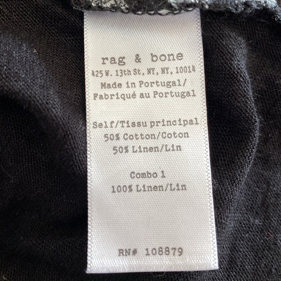 rag & bone striped cotton/linen t-shirt - Picture 6 of 6